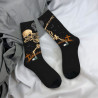 Vue complète des Chaussettes Tête de Mort Squelette Danse Macabre