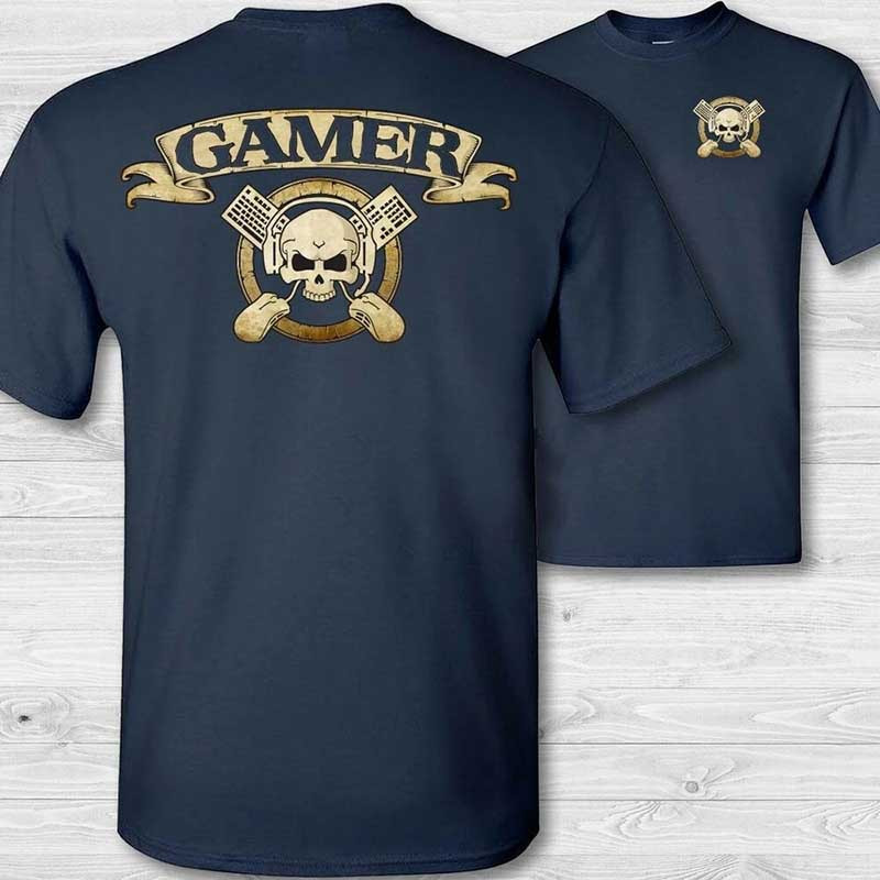 T-shirt Tête de Mort "Gamer Skull" - Crâne Joueur