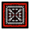 Bandana Rouge Paisley Crânes | Accessoire Pirate Audacieux !