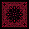 Bandana noir et rouge Paisley crânes et os croisés