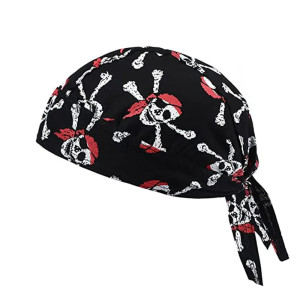 Foulard de Cycliste Pirate Noir et Rouge - Style Aventure et Rébellion