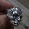 Bague au masque de la mort  mandalas et Santa Muerte