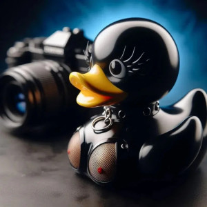 Figurine de Canard Gothique Canard Sexy BDSM