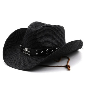 Chapeau Tête de Mort Crâne Pirate Couleur Noir