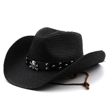 Chapeau Tête de Mort Crâne Pirate Couleur Noir