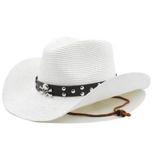 Chapeau Tête de Mort Crâne Pirate Couleur Blanc