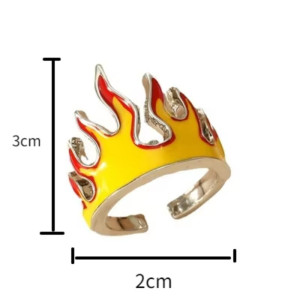 Dimensions de la Bague Flamme Ardente