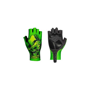 Gants de Cycliste Tête de Mort CowBoy Couleur Vert