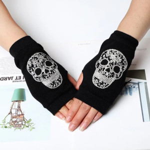 Model 4 Mitaines Glam Skull  Éclat Gothique pour Elle