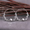 Dimensions des Boucles d'Oreilles Crânes Cercle Crânien Éternité Squelette