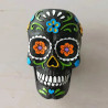 Pot de Fleur Crâne Décoratif Tête de Mort Mexicaine Calavera Colorée couleur noir