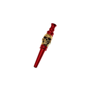 Embouts de Narguilé Tête de Mort couleur rouge