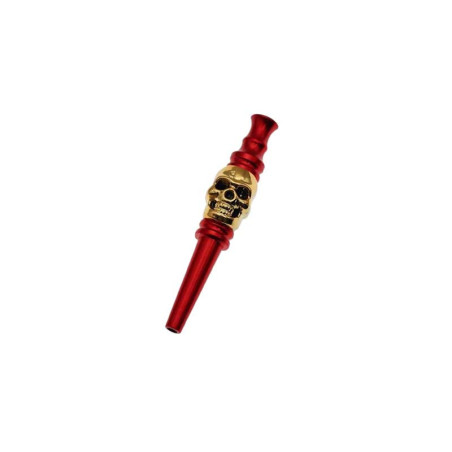 Embouts de Narguilé Tête de Mort couleur rouge