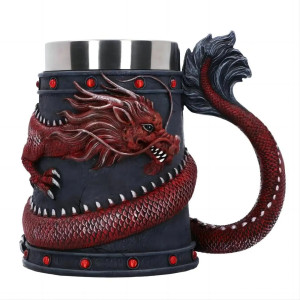 détails complets du Mug Viking du Dragon Écarlate