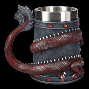 vue côté du Mug Viking du Dragon Écarlate