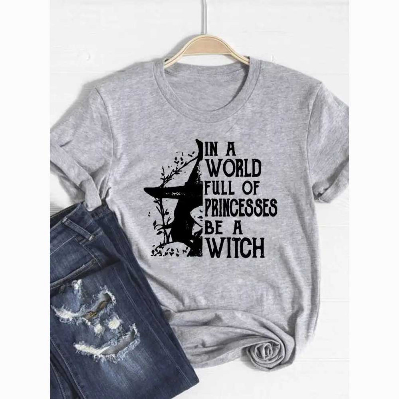 Tshirt Femme Gothqiue Chic - "Be A Witch"