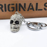 Vue complete du Porte-clés Tête de Mort Skull 'Festival de Strass'