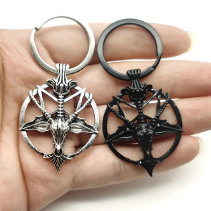 Porte-clés Gothique pentagramme Baphomet