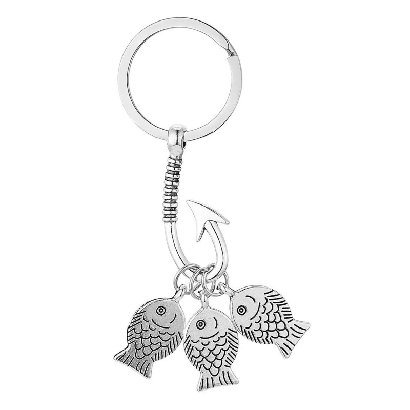 Porte-clés Gothique Hameçon et Poisson modèle 2