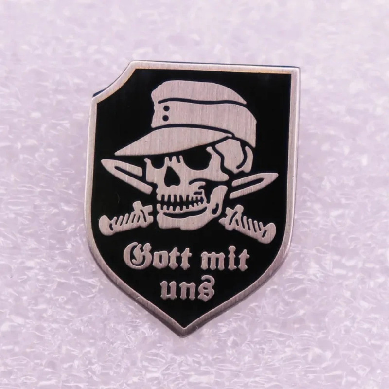 Pins Tête de Mort Skull Commandant Gott Mit Uns