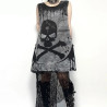 Robe Tête de Mort Goth Emo Punk Éclat Skull Obscur