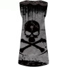 Détails de la Robe Tête de Mort Goth Emo Punk Éclat Skull Obscur