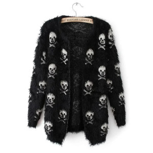 Gilet Tête de Mort Skulls au Charme Sombre couleur noir