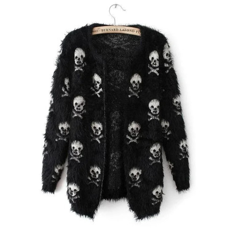 Gilet Tête de Mort Skulls au Charme Sombre couleur noir