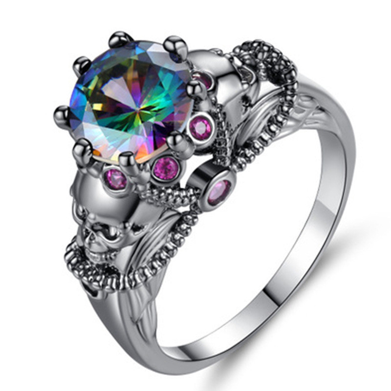 Bague de fiançailles gothiques - modèle multicolore