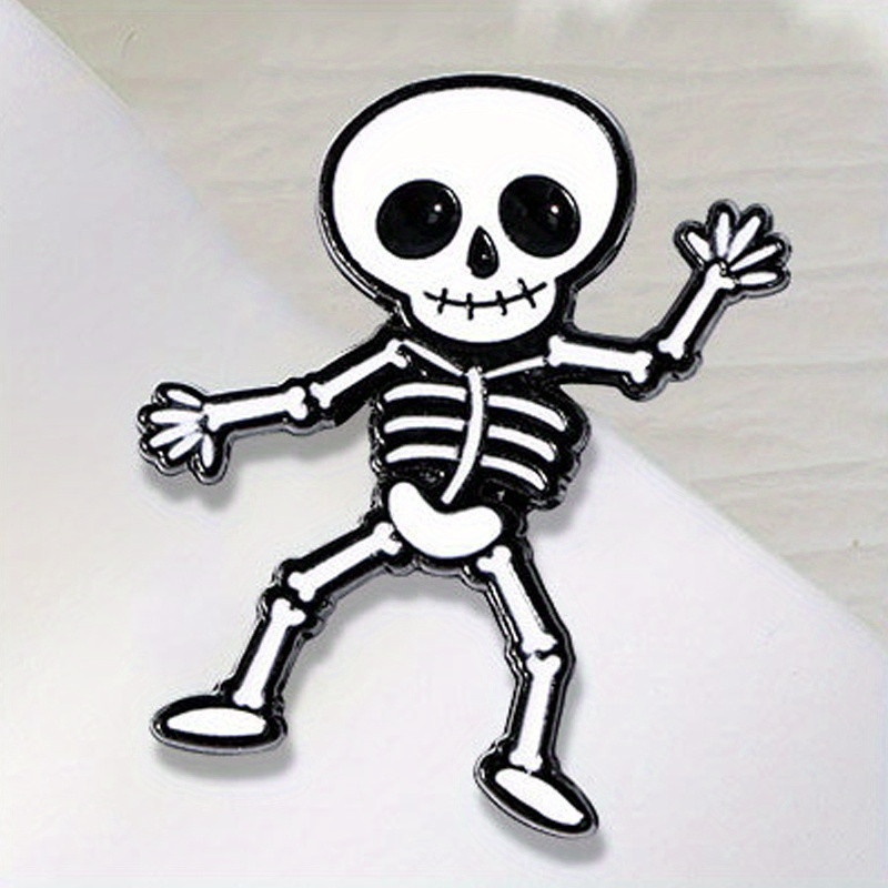 Broche Tête De Mort Pirate Avec Ancre - Insigne Squelette Pour Col, Poitrine, Manteau - Homme/Femme
