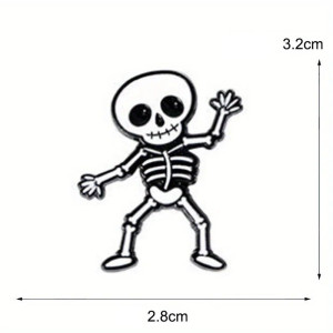 Dimensions du Pins Tête de Mort Squelette Joyeux