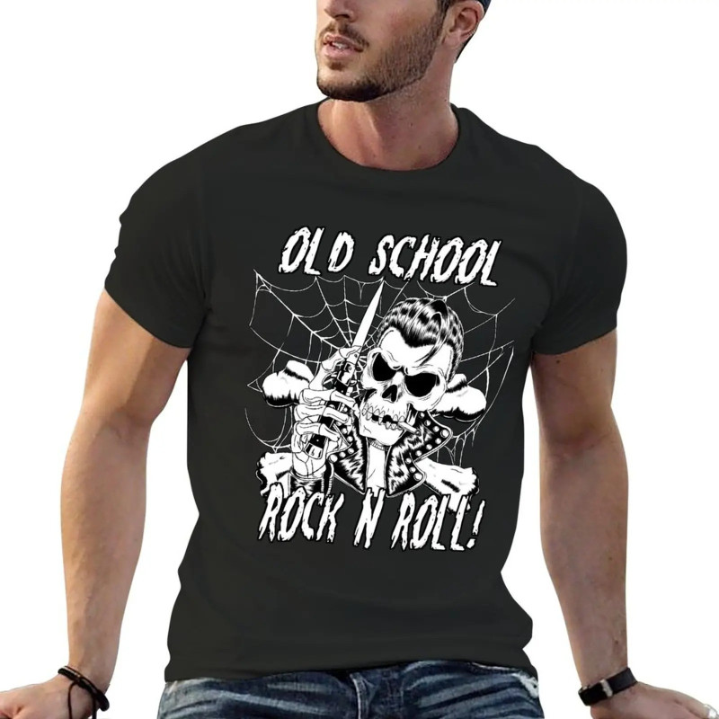 Tee Shirt Tête de Mort Old School Rock N Roll