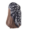 Foulard Tête de Mort Duo Noir et Blanc Élégance - couleur noir