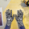 Magnifiques Gants Tête de Mort Style Goth Baroque