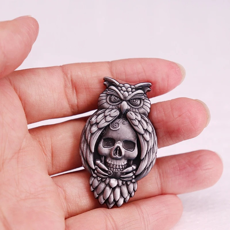 Pins Tête de Mort "Chouette Mystique"