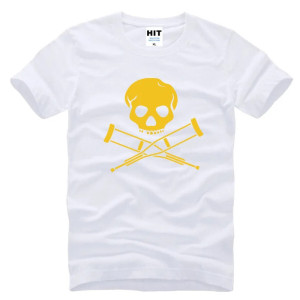 T-shirt Tête de Mort avec Béquilles Modèle 4