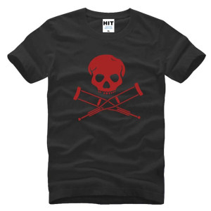 T-shirt Tête de Mort avec Béquilles Modèle 3