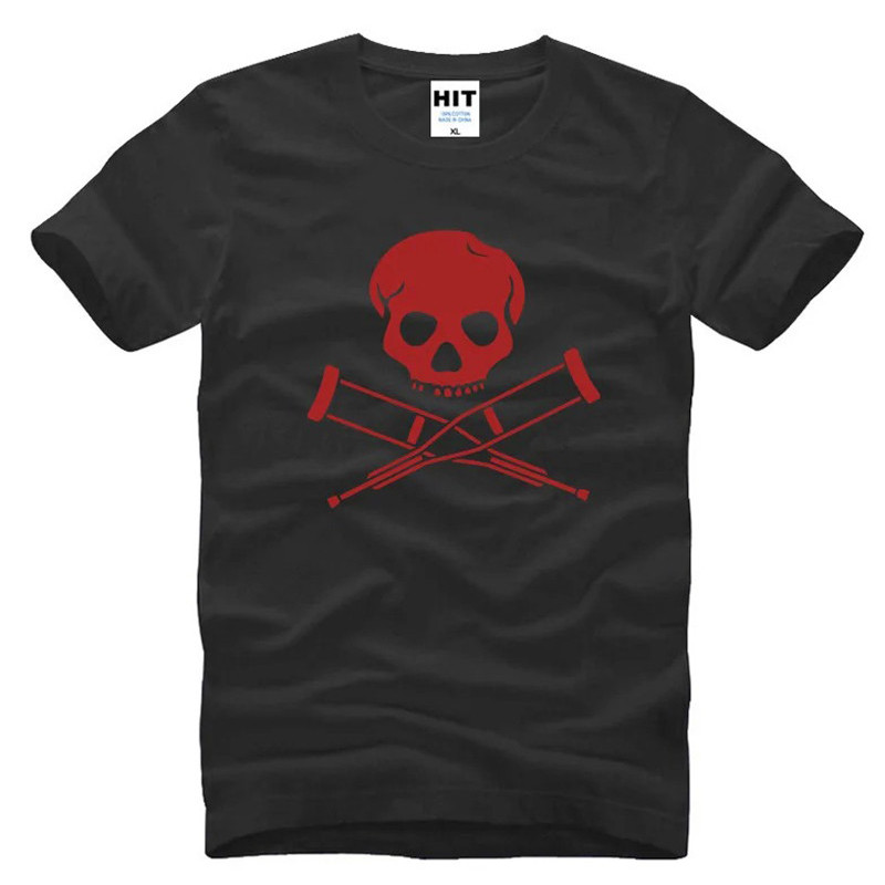 T-shirt Tête de Mort avec Béquilles Modèle 3