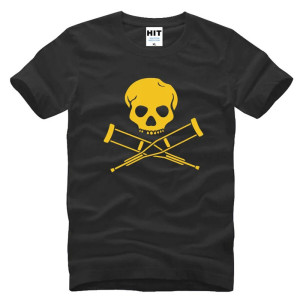 T-shirt Tête de Mort avec Béquilles Modèle 2
