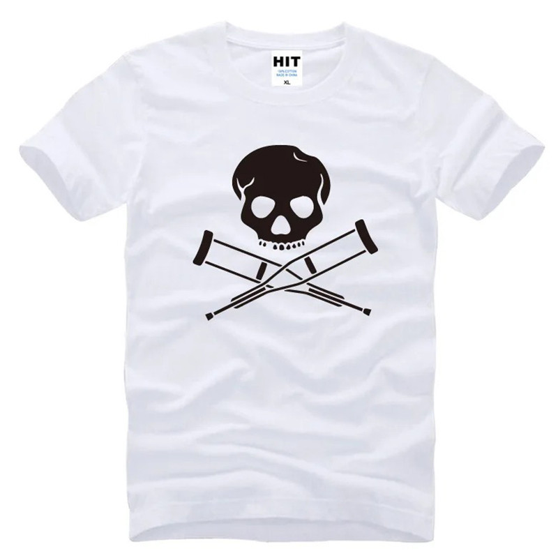 T-shirt Tête de Mort avec Béquilles Modèle 6