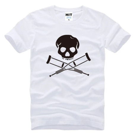 T-shirt Tête de Mort avec Béquilles Modèle 6