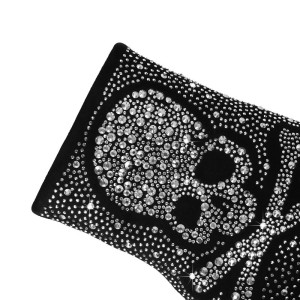 Vue détaillée des Bottines Tête de Mort Skull Pirate et Crâne Hurlant