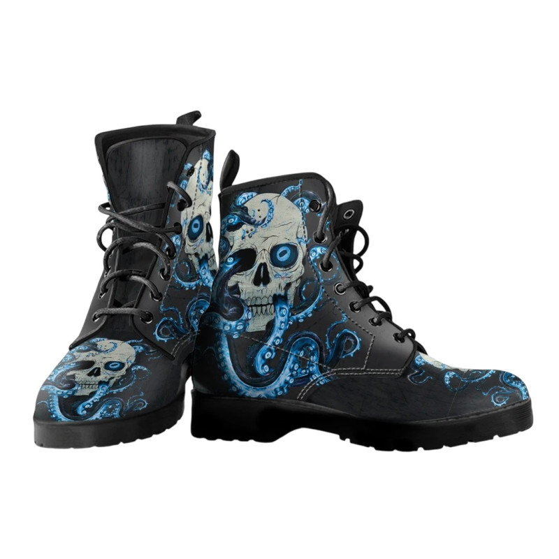 Bottines Tête de Mort Crâne et tentacules Modèle 2