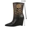 Dimensions Bottines Tête de Mort Pirates et Strass