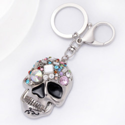 Porte-clés girly strass, couleur dorée et argentée - modèle 2