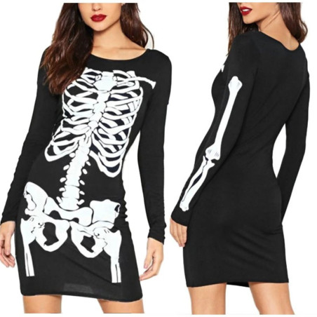 Vue complète de la Robe Tête de Mort Éclat Nocturne