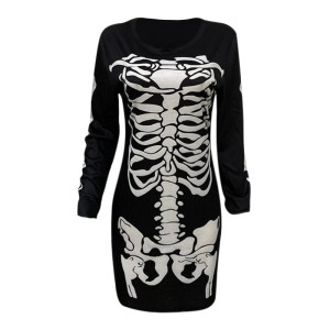 Vue face de la Robe Tête de Mort Éclat Nocturne