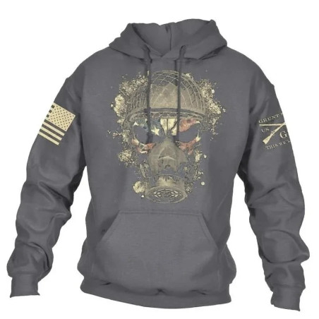 Sweat Tête de Mort Soldat US couleur gris
