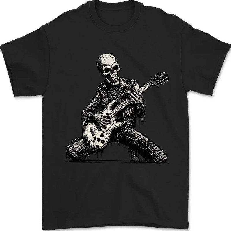 T-shirt Tête de Mort Rock au Riff de l'Au-Delà
