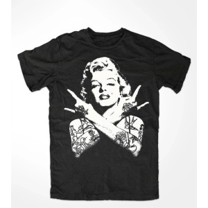 T-shirt Rock Rebelle Inked Metal Horns